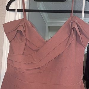 Mauve off the shoulder dress. NEVER WORN